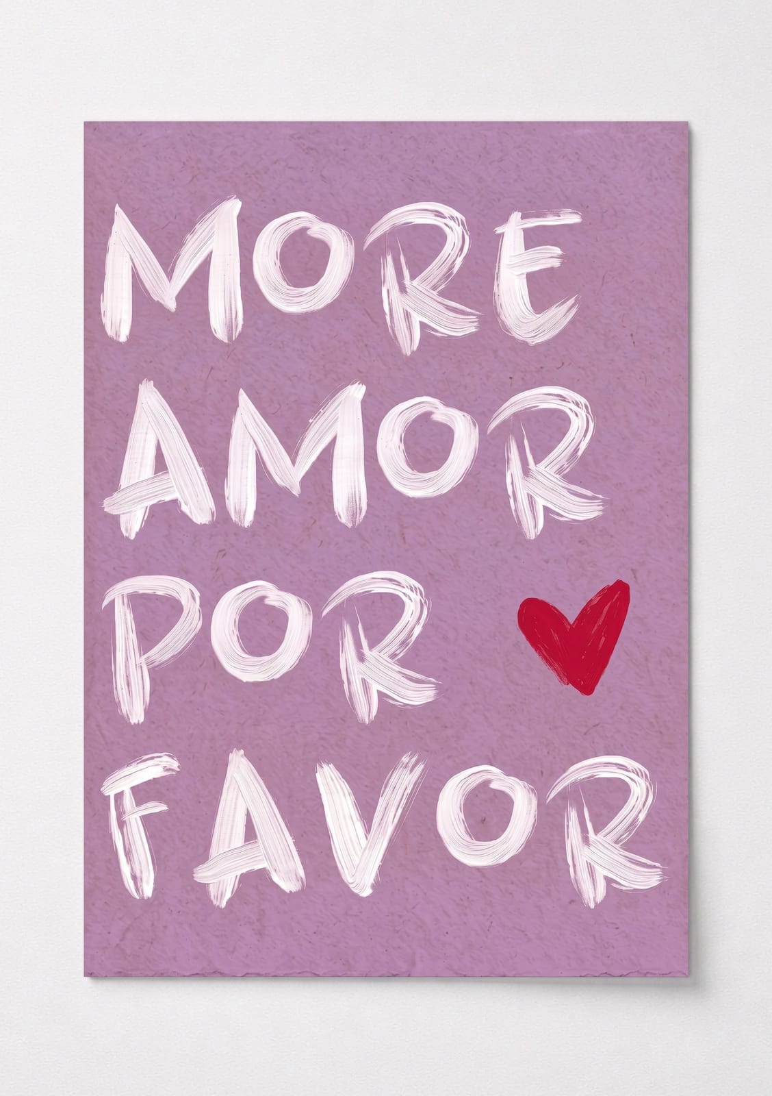 Purple Love Typografi Print