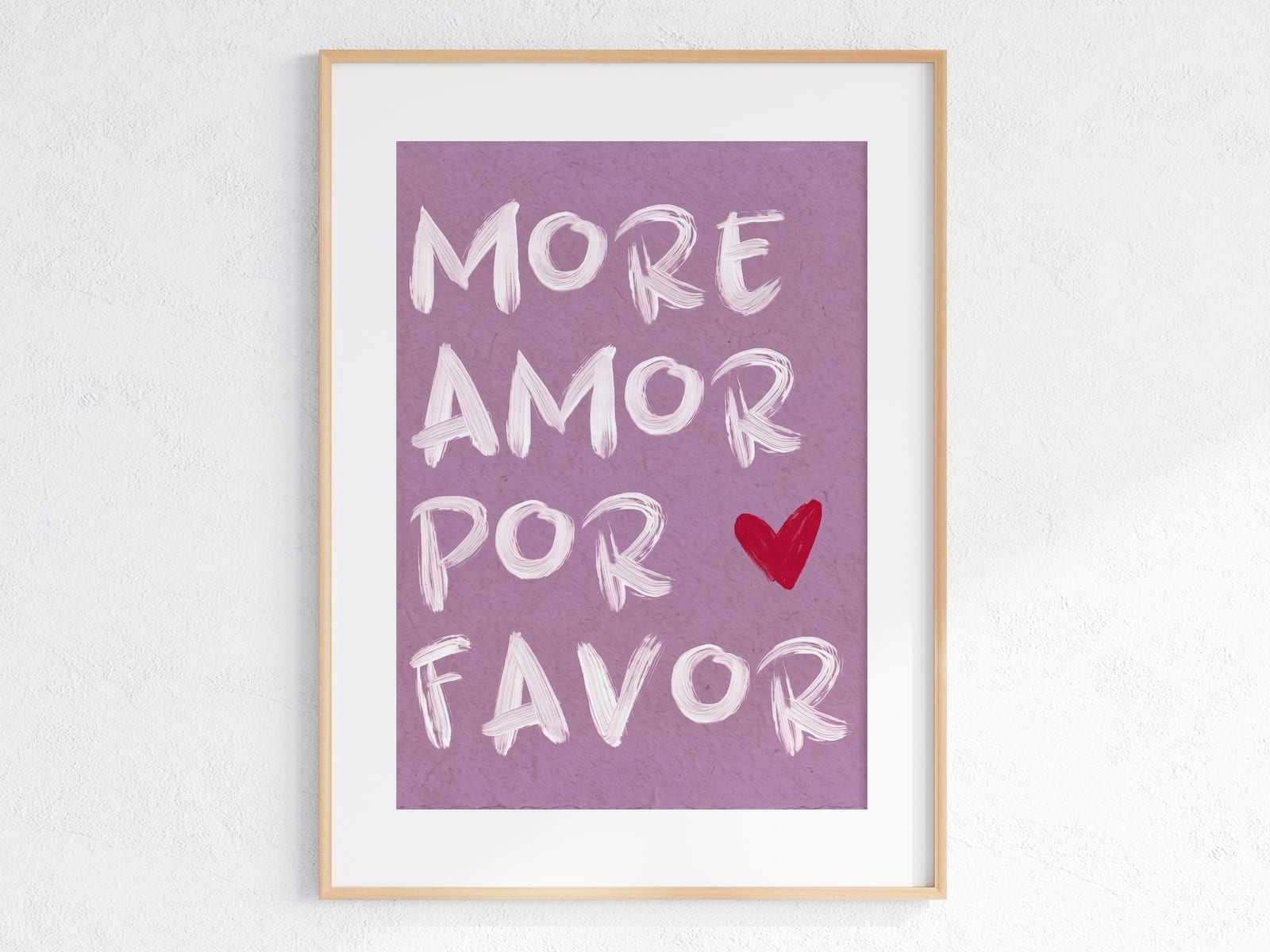 Purple Love Typografi Print