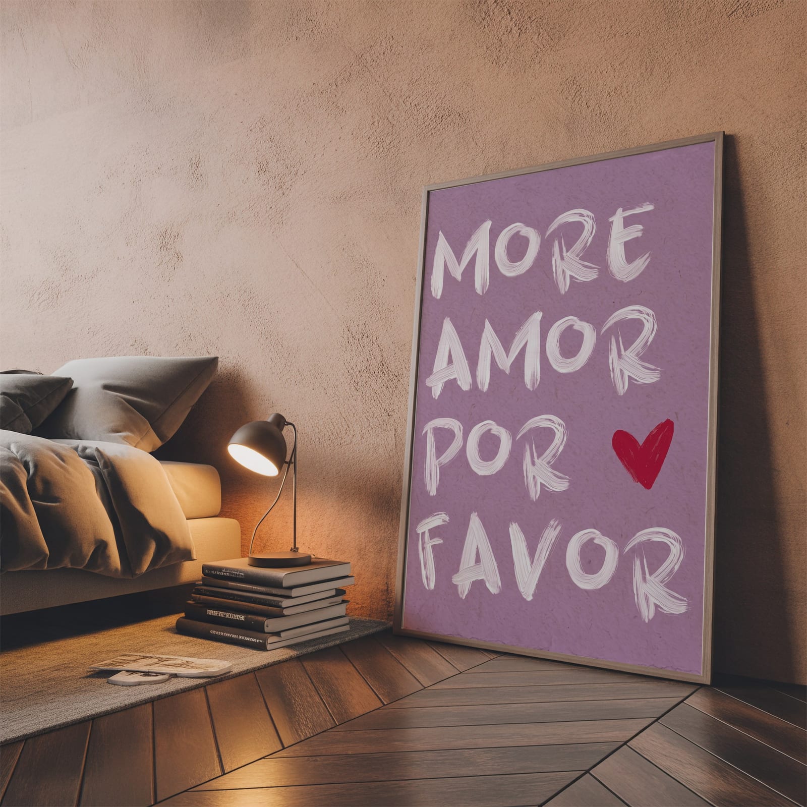 Purple Love Typografi Print