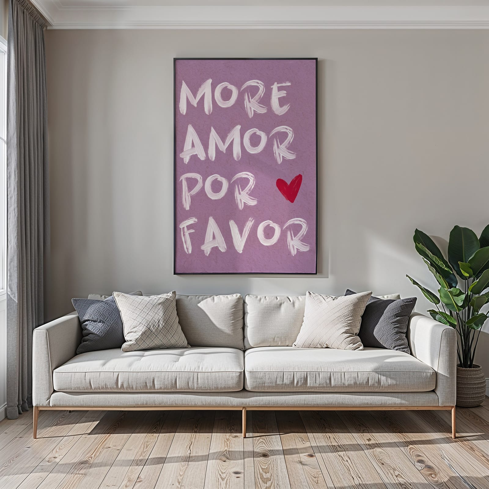 Purple Love Typografi Print