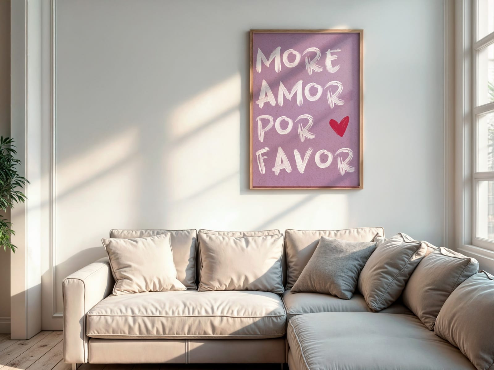 Purple Love Typografi Print