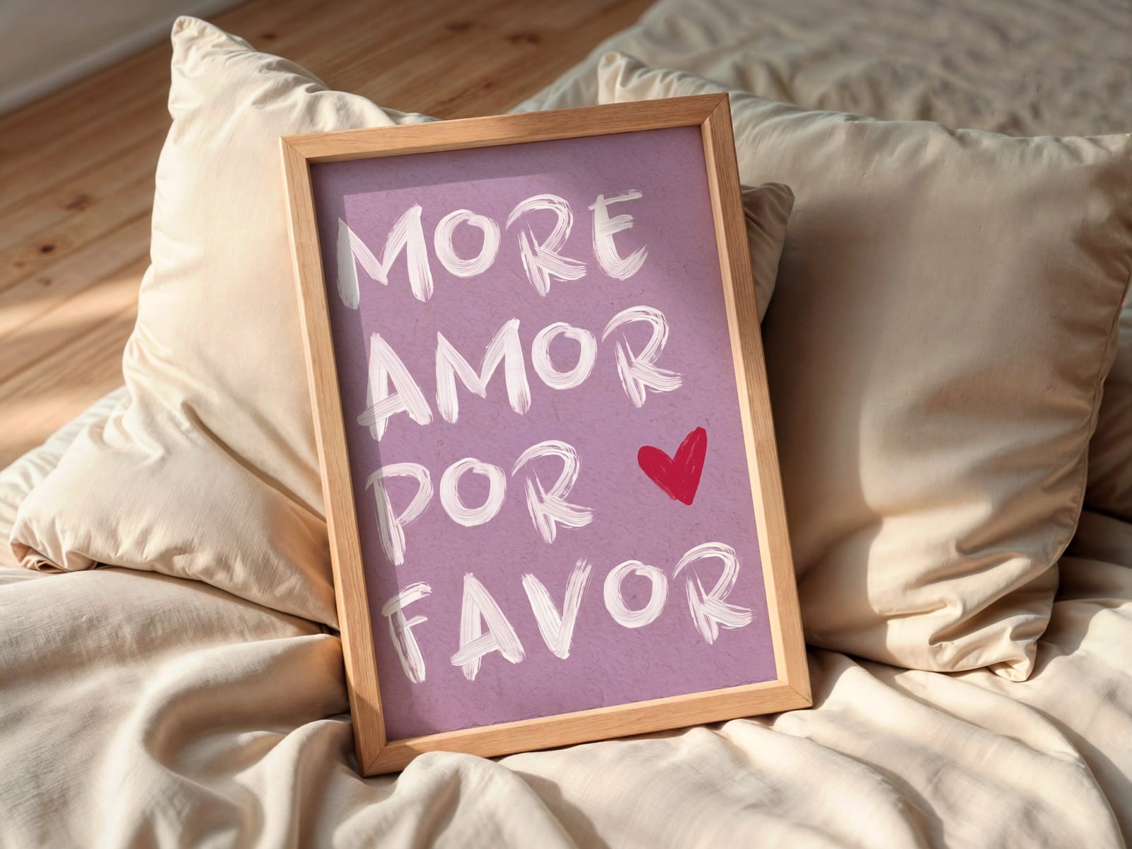 Purple Love Typografi Print