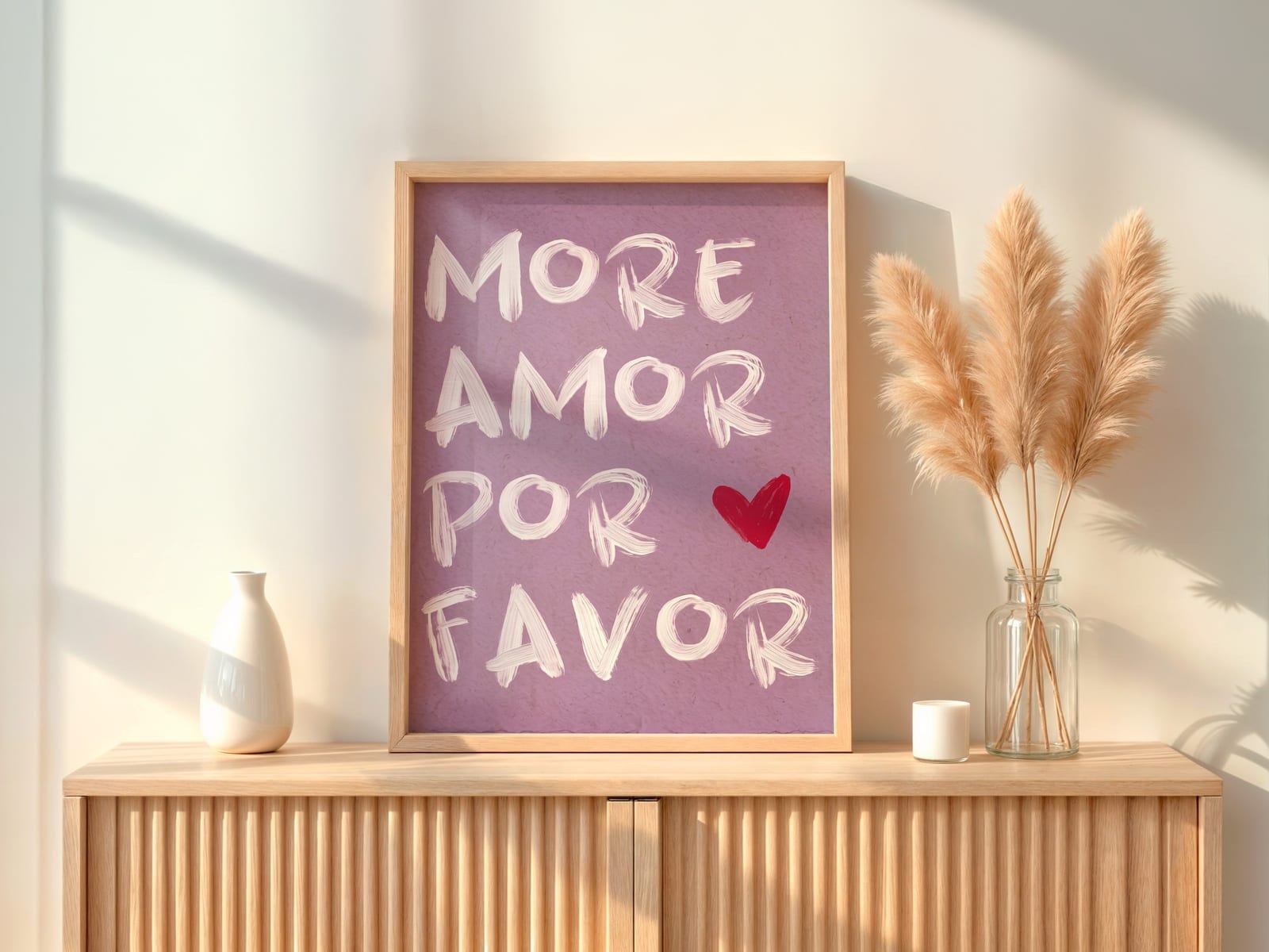 Purple Love Typografi Print