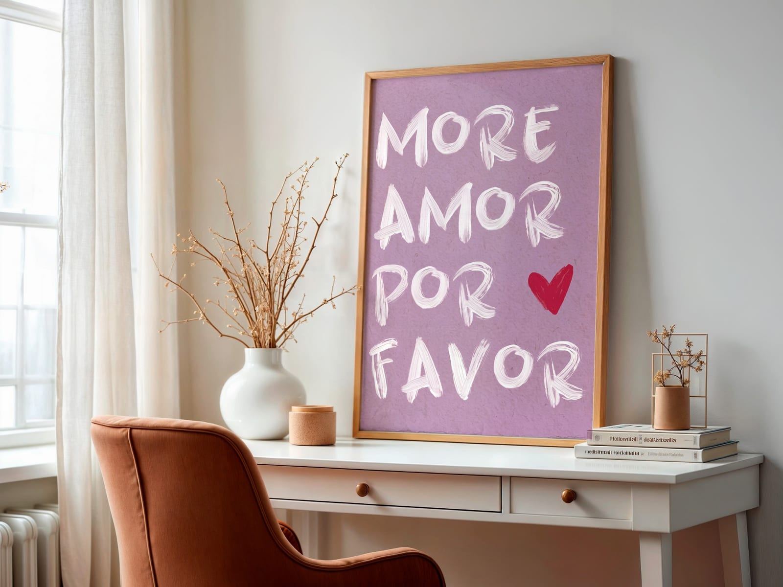 Purple Love Typografi Print