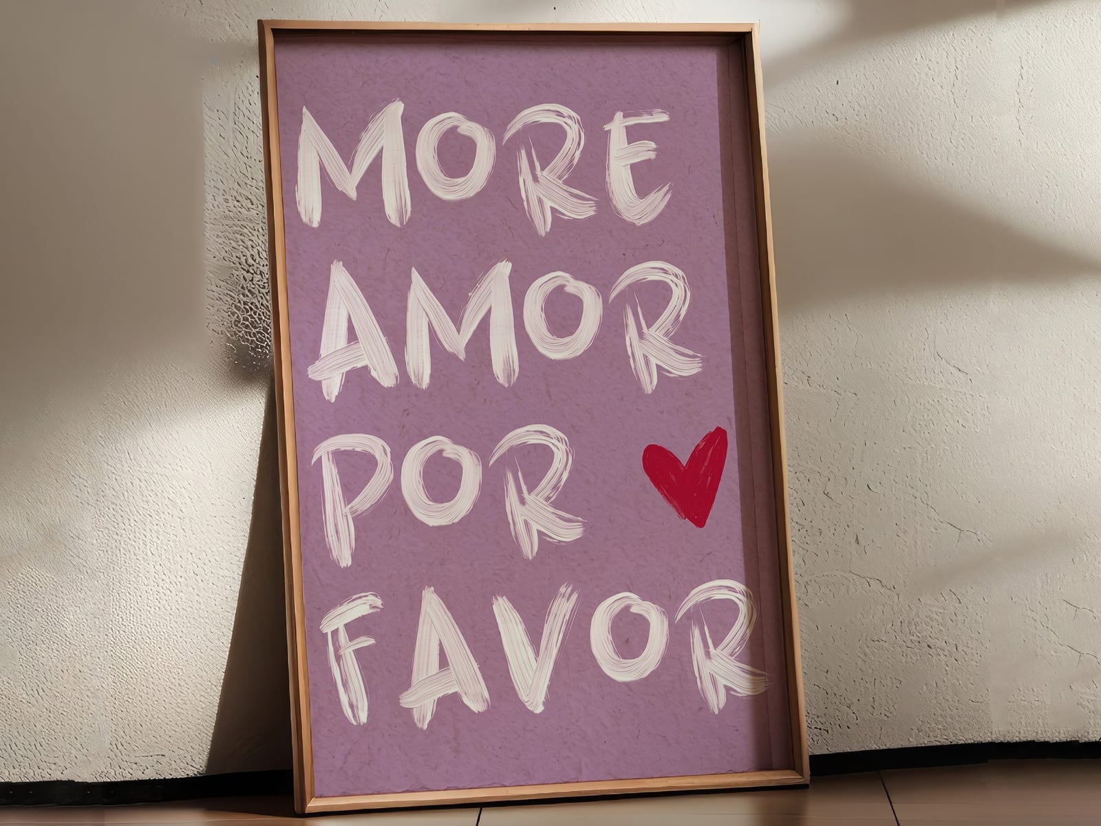 Purple Love Typografi Print
