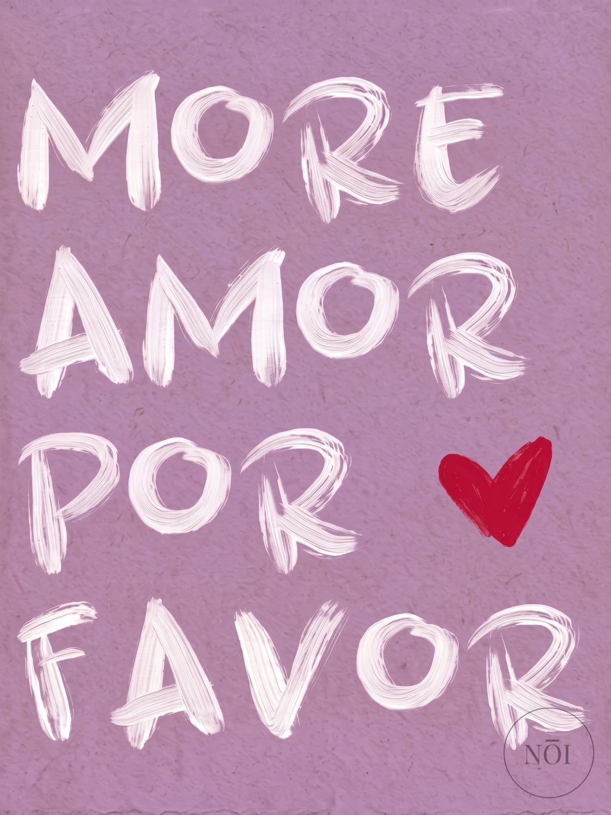 More Amor Por Favor, Typografie-Poster, Wandbild Schlafzimmer — Poster (ungerahmt)