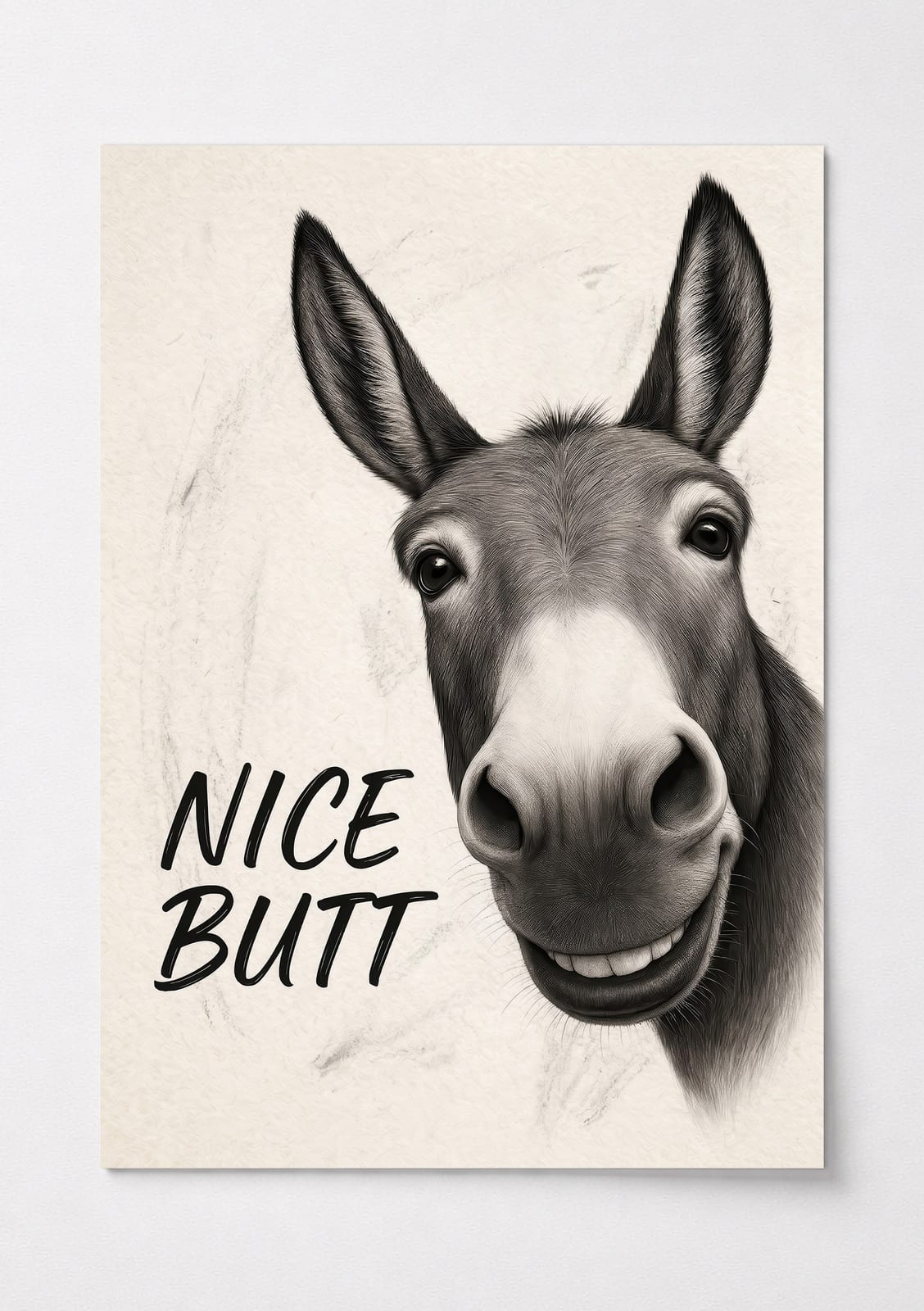 Sjovt Æsel "Nice Butt" Badeværelsesprint