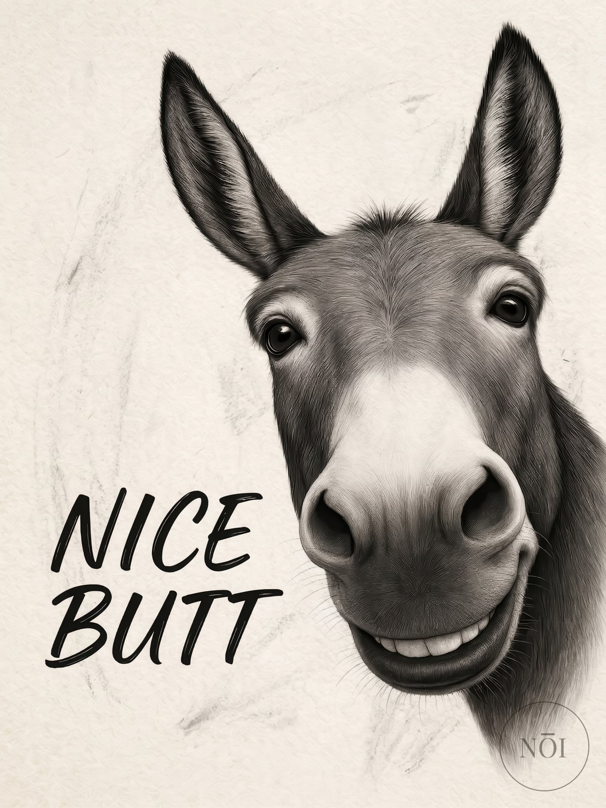 Esel mit Nice Butt, Badezimmer-Poster, Wandkunst Gäste-WC — Poster (ungerahmt)