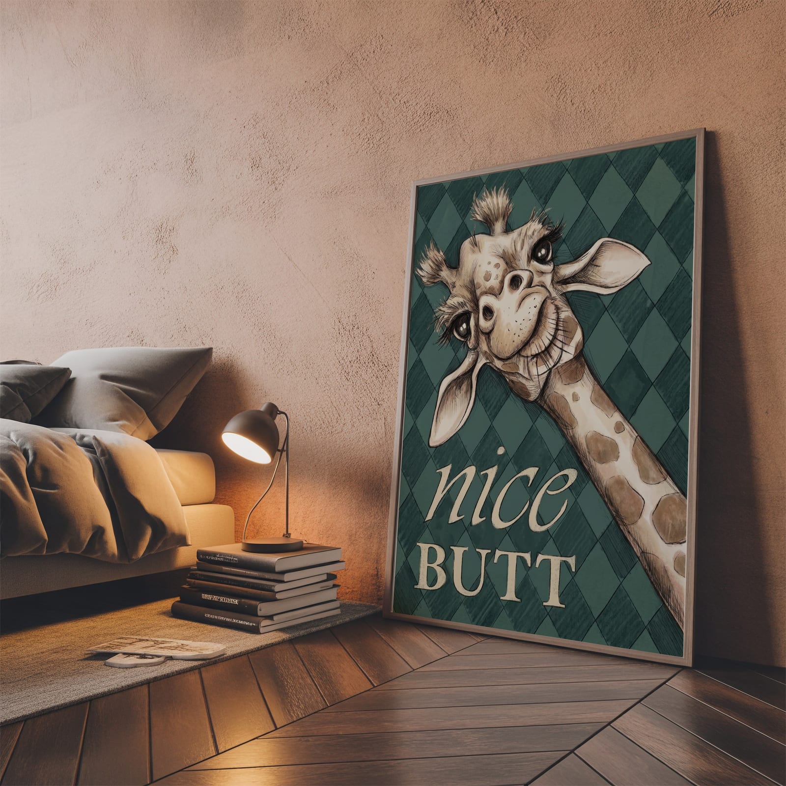 Póster Jirafa Nice Butt para Baño