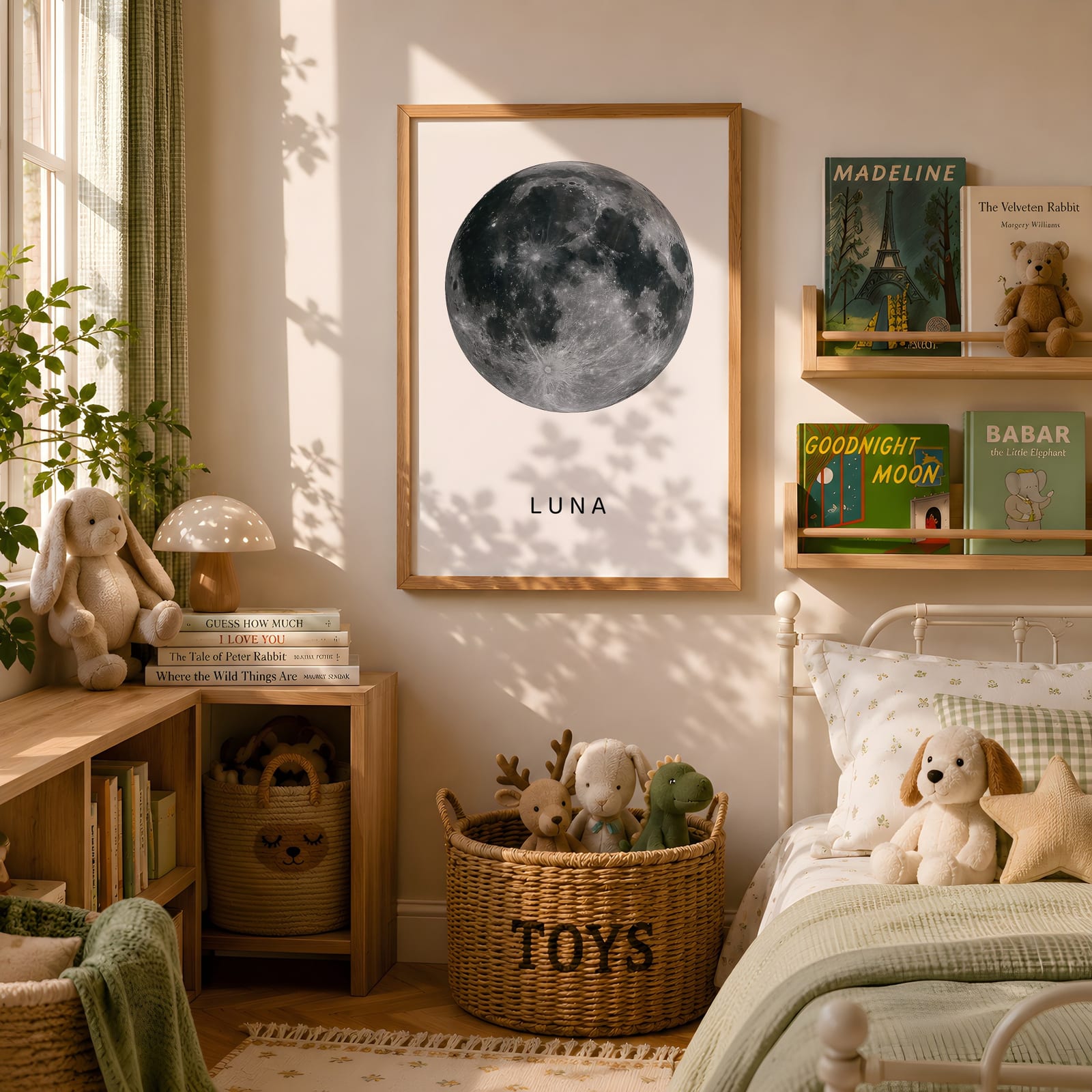 Vollmond in Großaufnahme, Mond-Poster, Wandbild Schlafzimmer