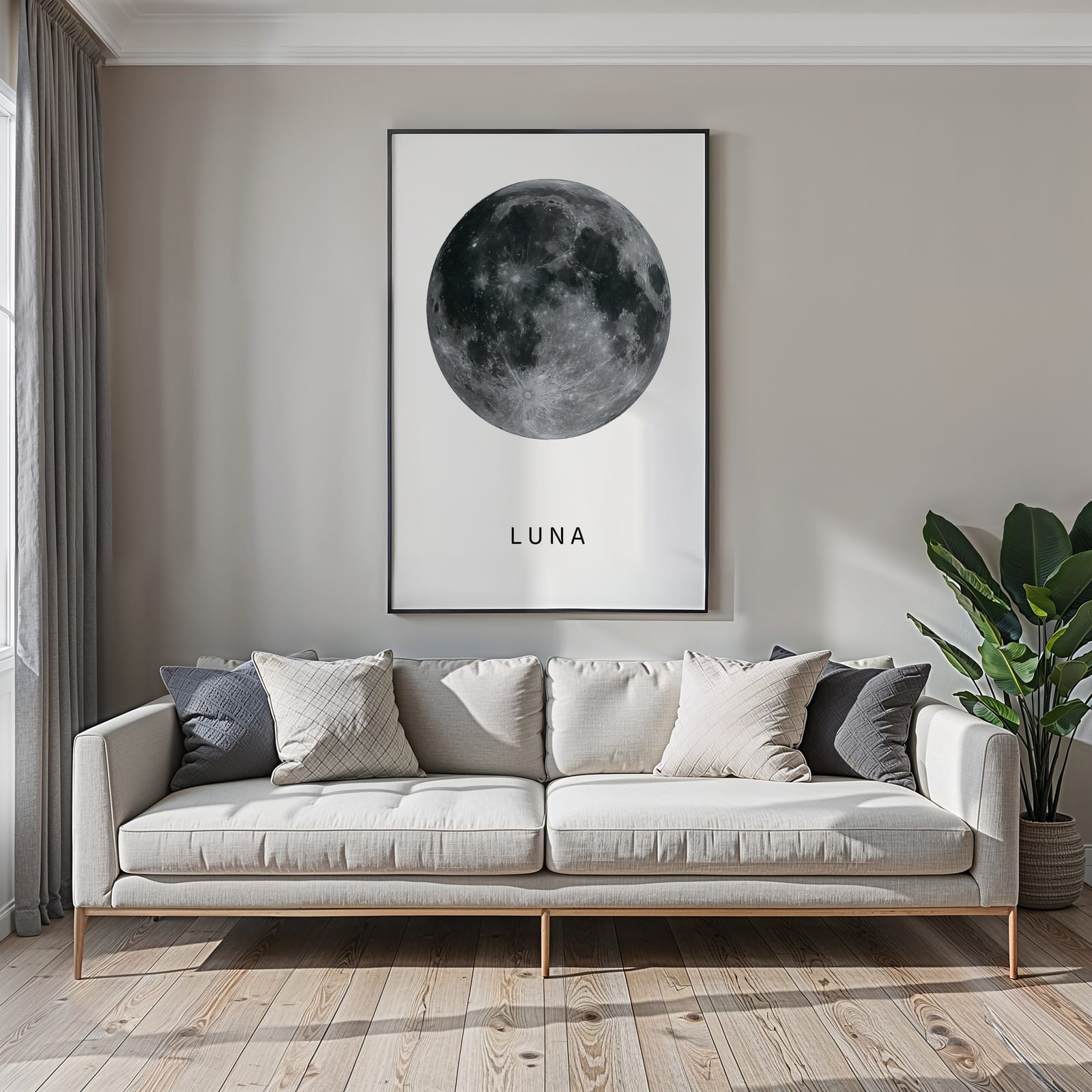 Vollmond in Großaufnahme, Mond-Poster, Wandbild Schlafzimmer