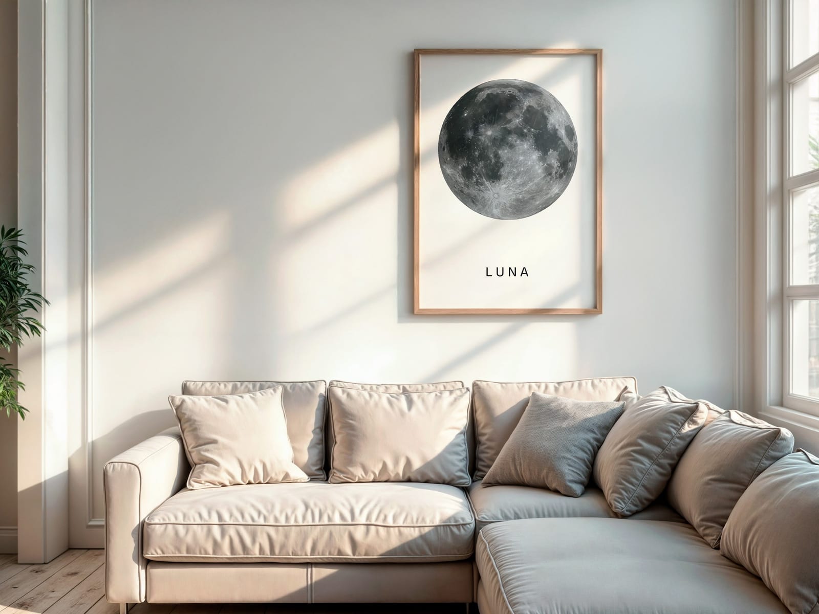 Vollmond in Großaufnahme, Mond-Poster, Wandbild Schlafzimmer