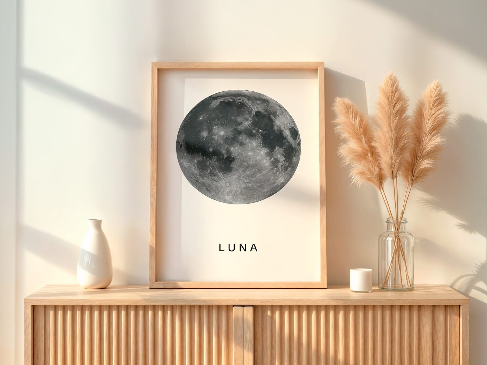 Vollmond in Großaufnahme, Mond-Poster, Wandbild Schlafzimmer