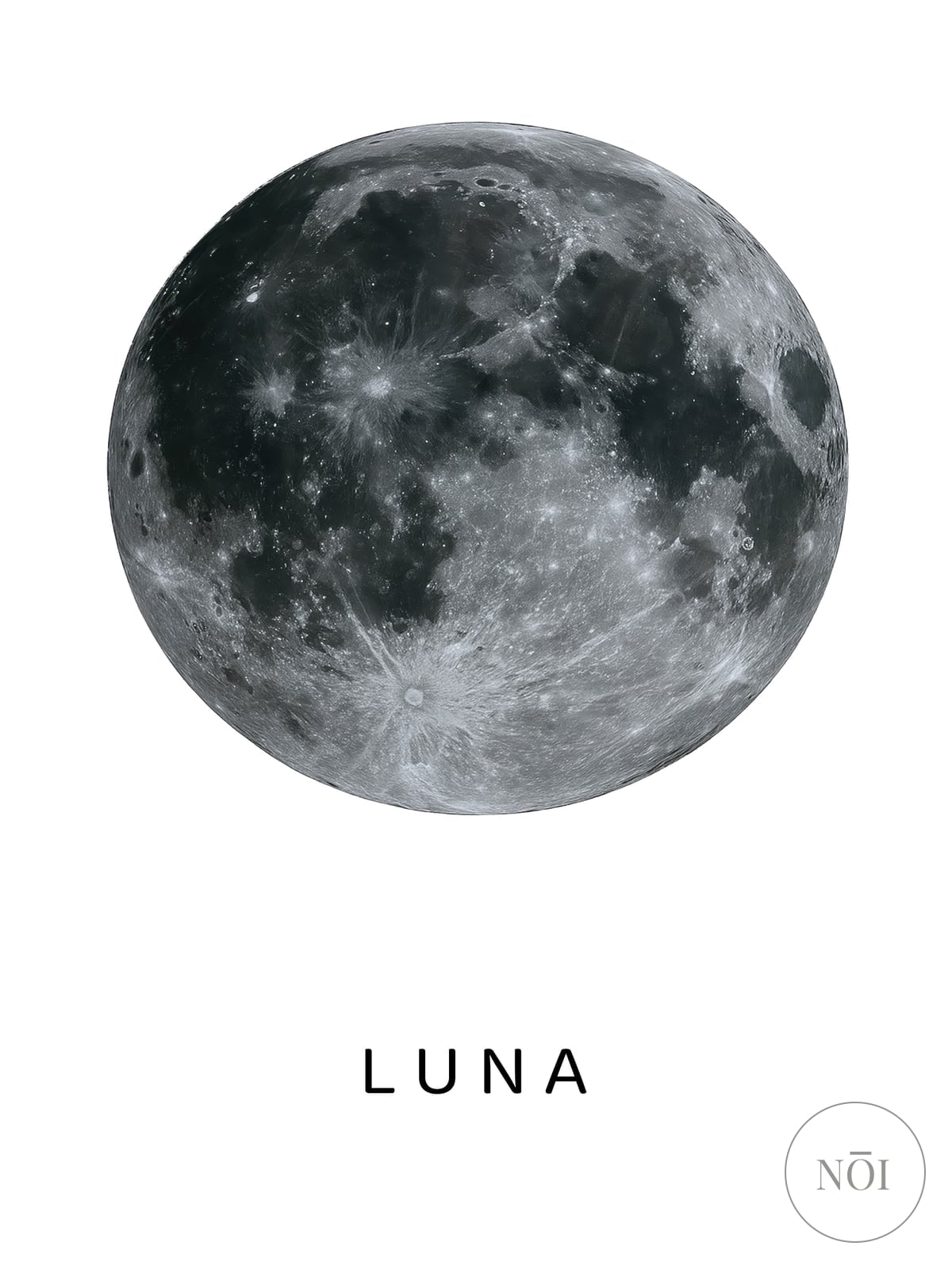 Vollmond in Großaufnahme, Mond-Poster, Wandbild Schlafzimmer — Poster (ungerahmt)