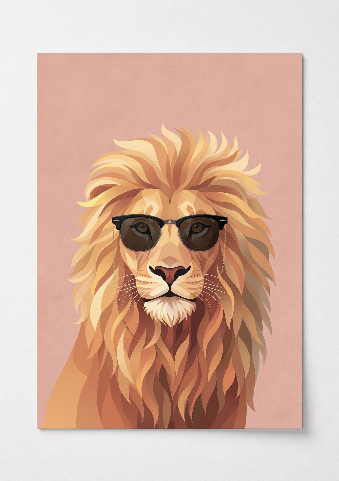 Løve med Solbriller Print