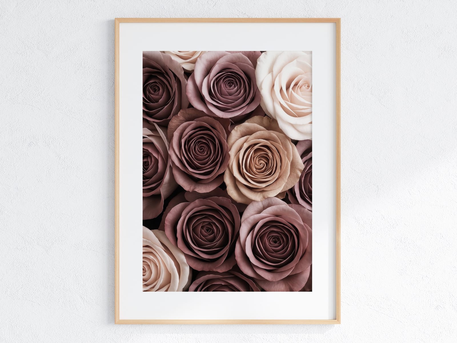 Rosenfeld in Mauve, Blumen-Poster, Wandbild Wohnzimmer