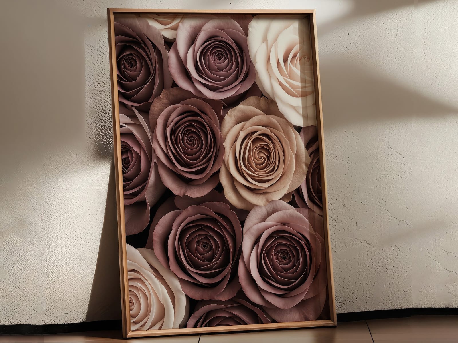 Rosenfeld in Mauve, Blumen-Poster, Wandbild Wohnzimmer