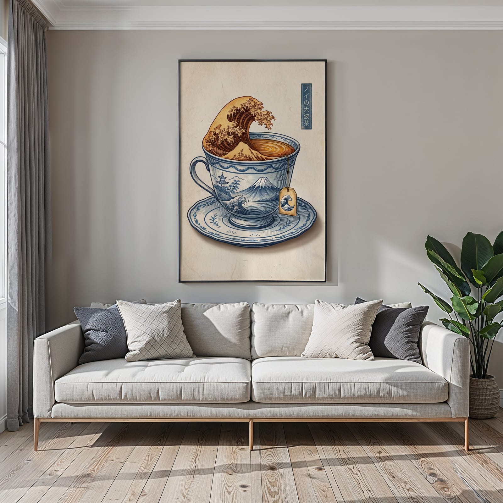 Japansk Bølgetekop-plakat – Hokusaistil