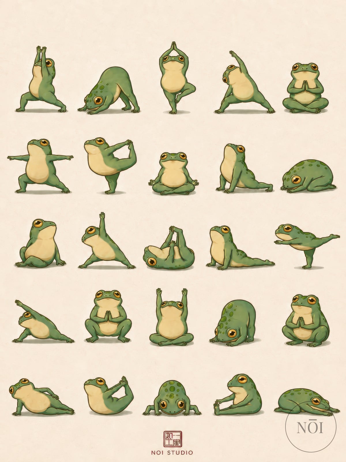 Yoga Frog Poster — Poster (ungerahmt)