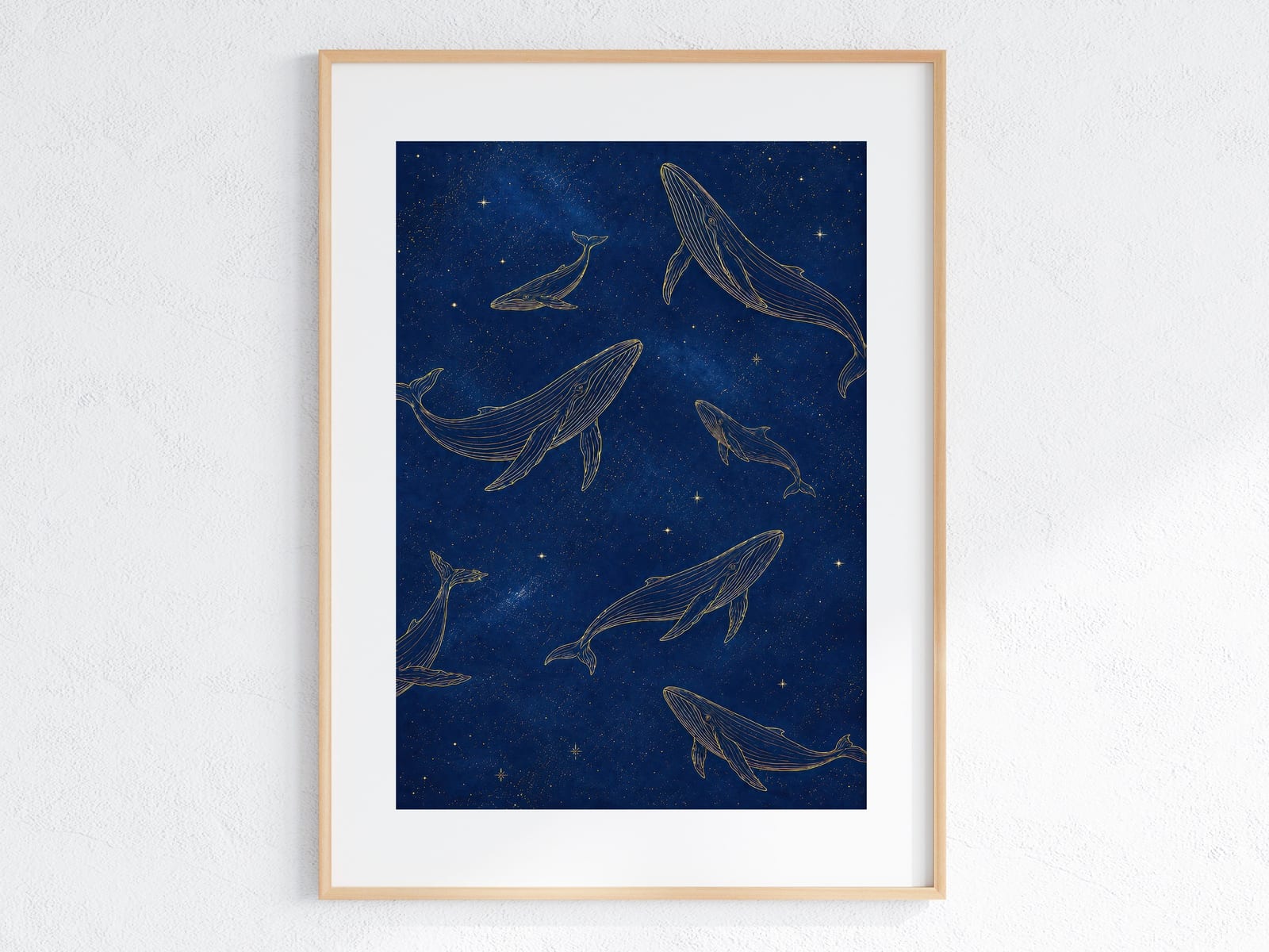 Walvis Line Art Print