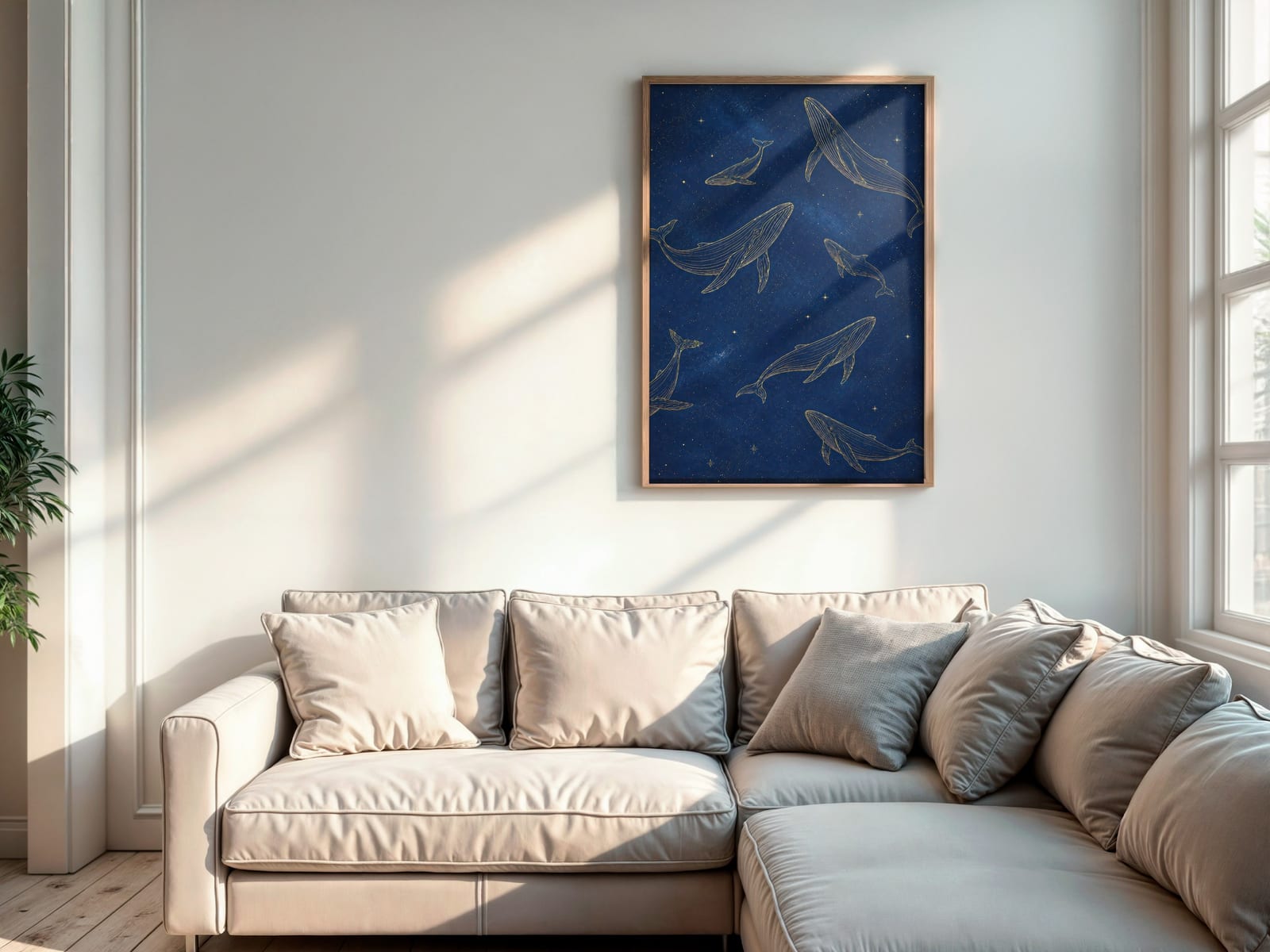 Walvis Line Art Print