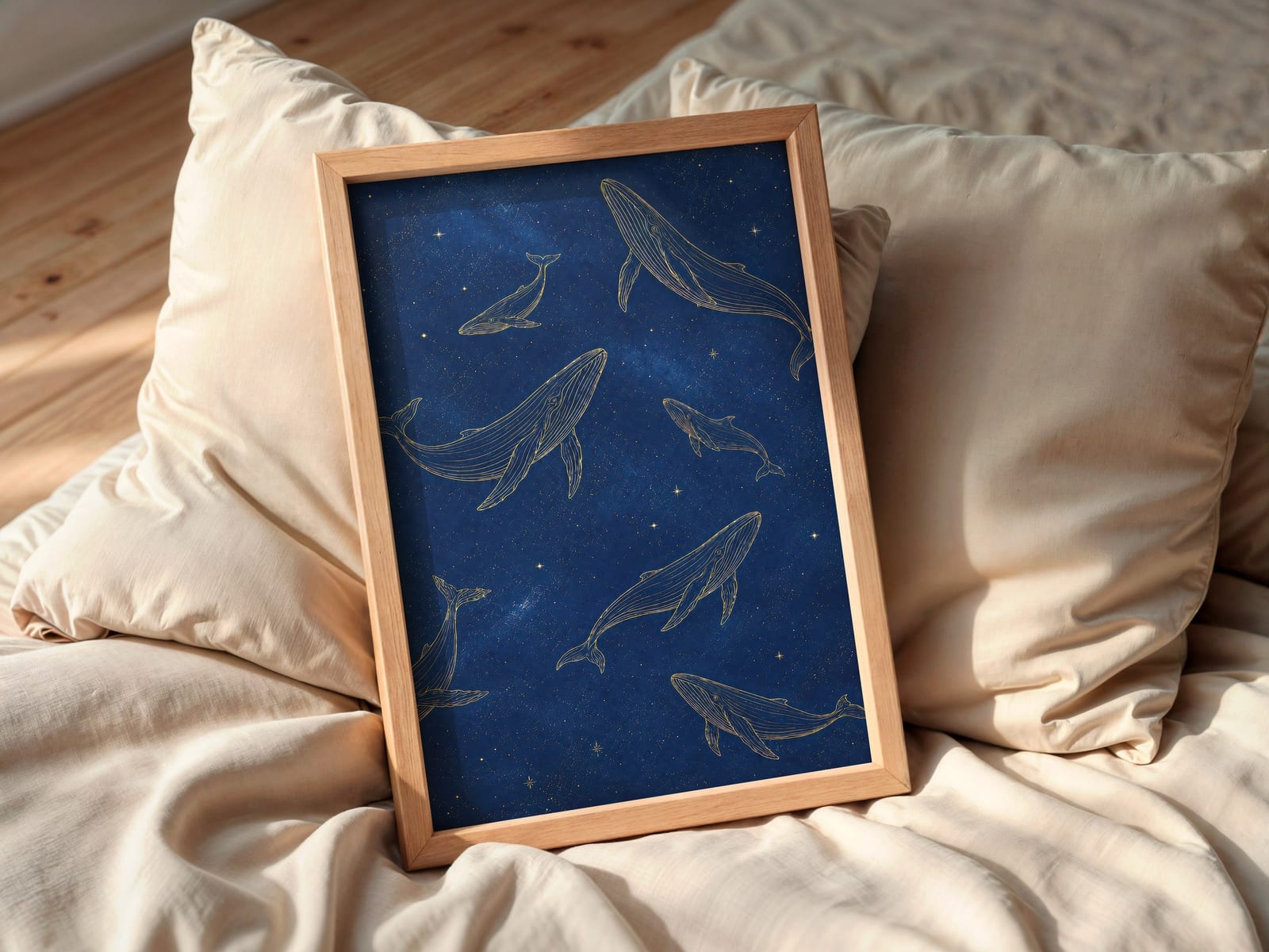 Walvis Line Art Print
