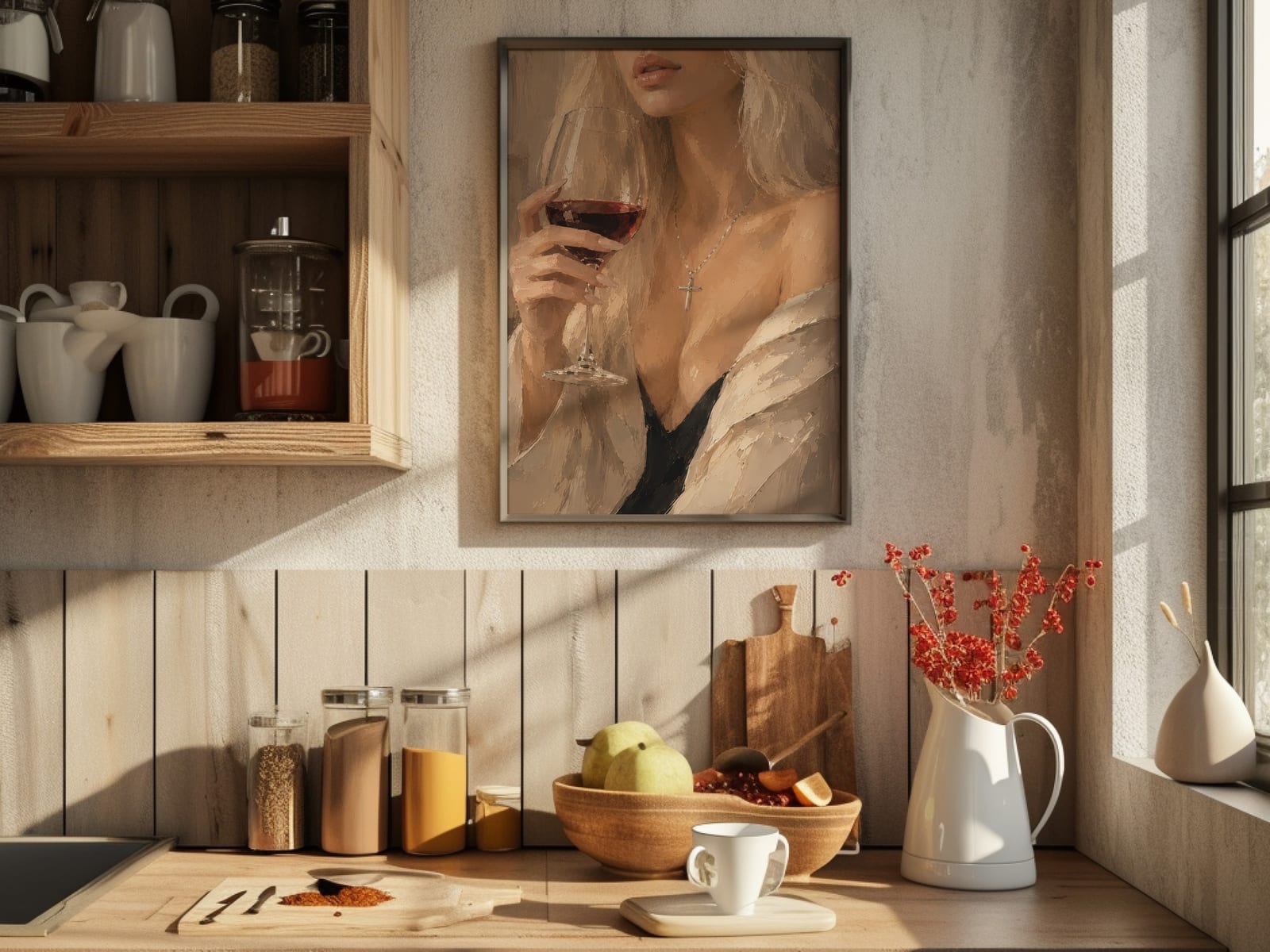 Wine Glass Portrait Print