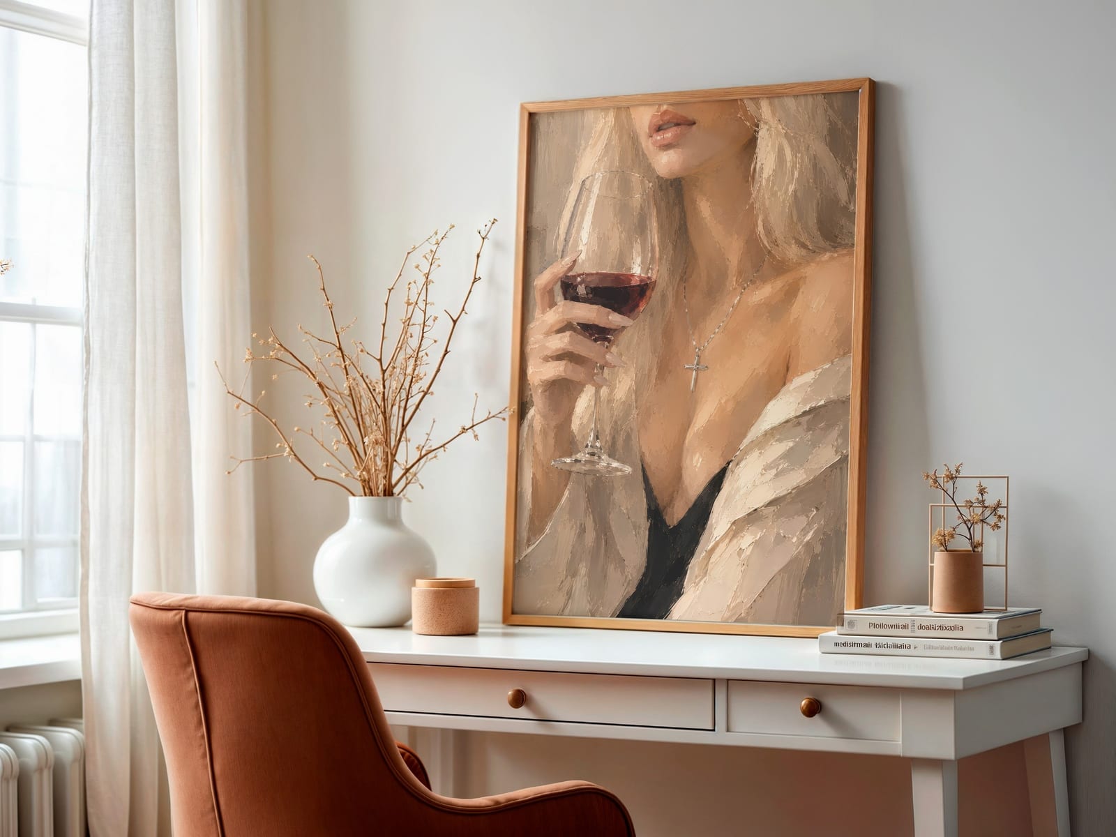 Wine Glass Portrait Print