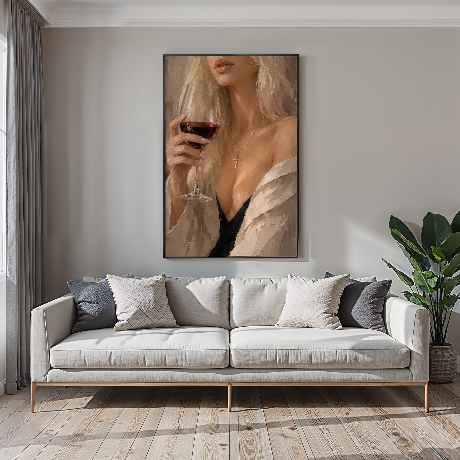 Wine Glass Portrait Print