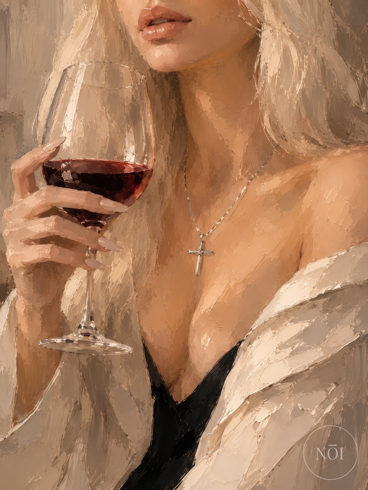 Wine Glass Portrait Print — Poster (ungerahmt)