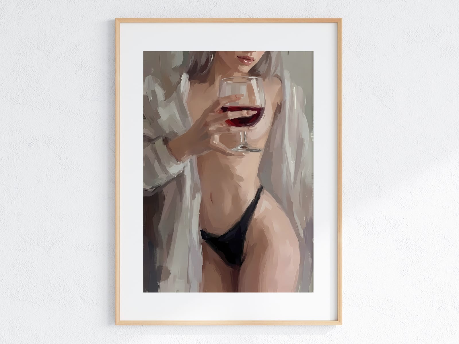Wine Glass Woman Print