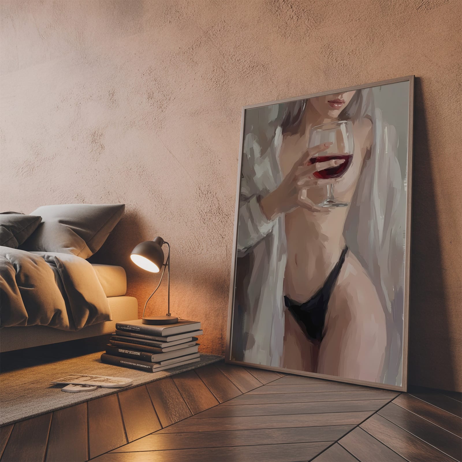 Wine Glass Woman Print