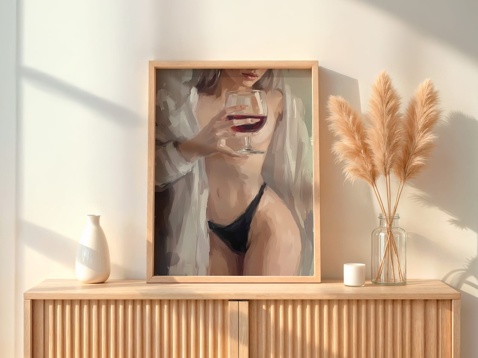 Wine Glass Woman Print