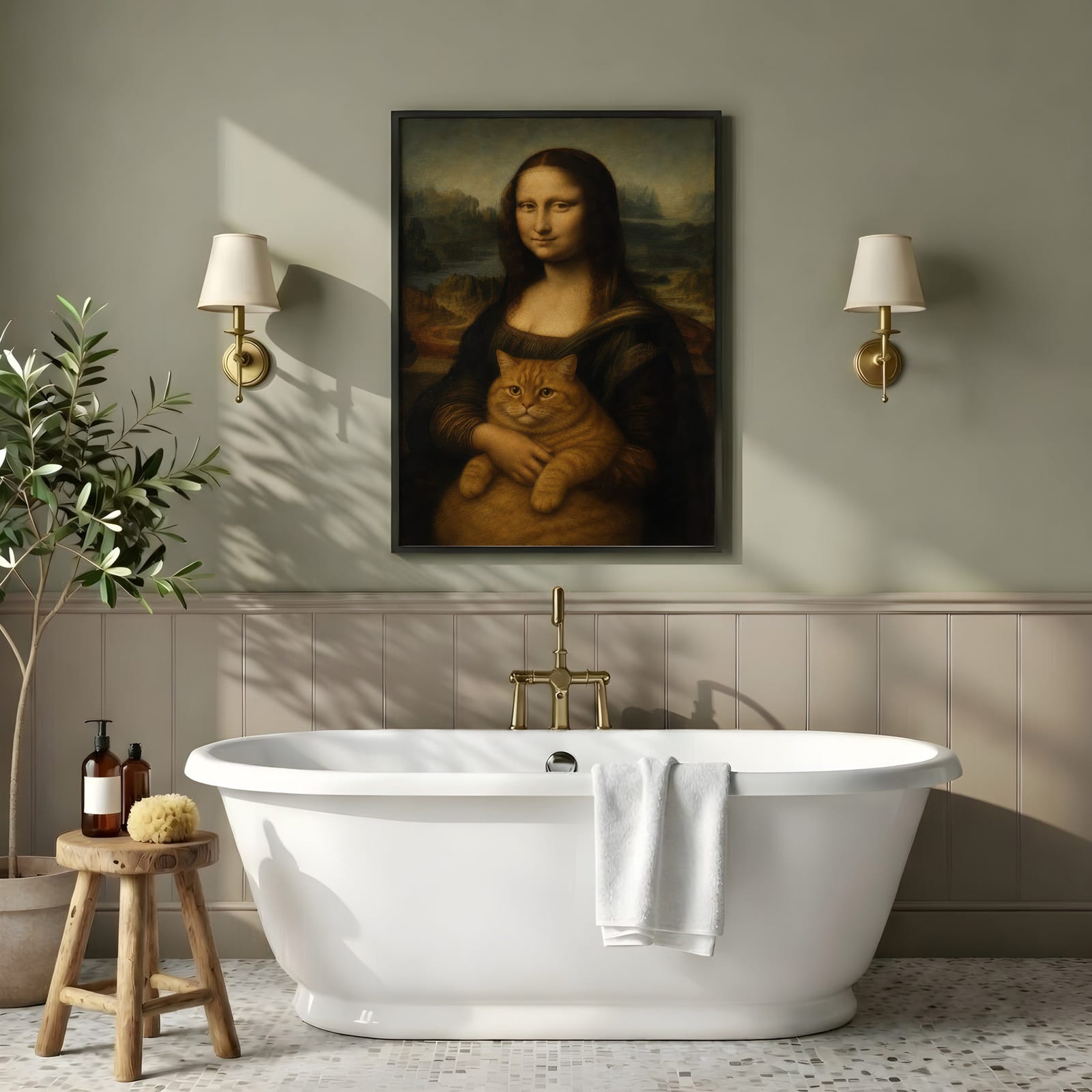 Kat Mona Lisa Print