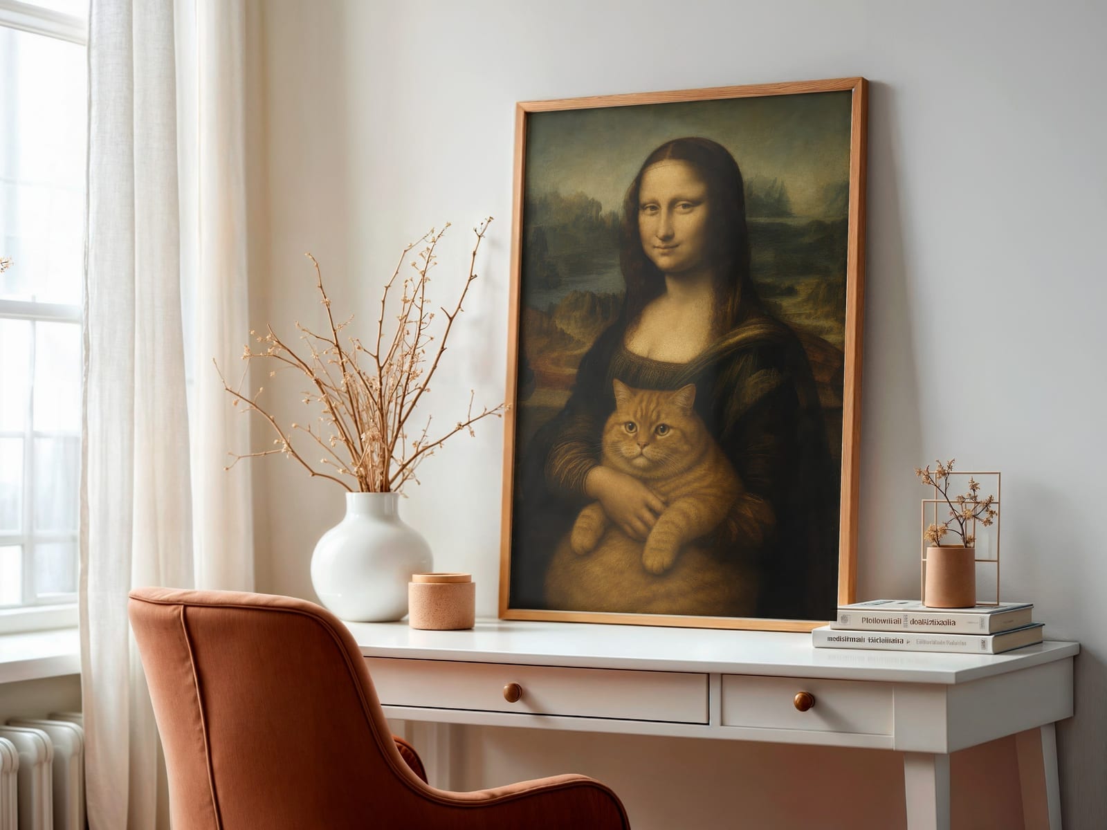 Kat Mona Lisa Print