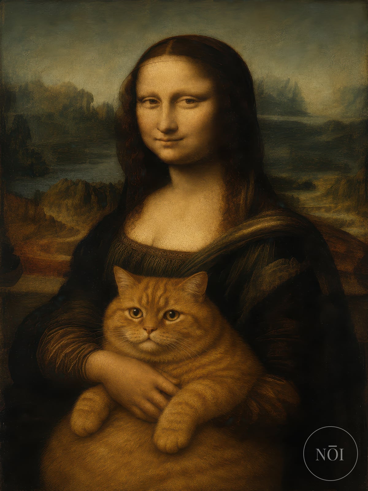 Kat Mona Lisa Print — Poster (ungerahmt)