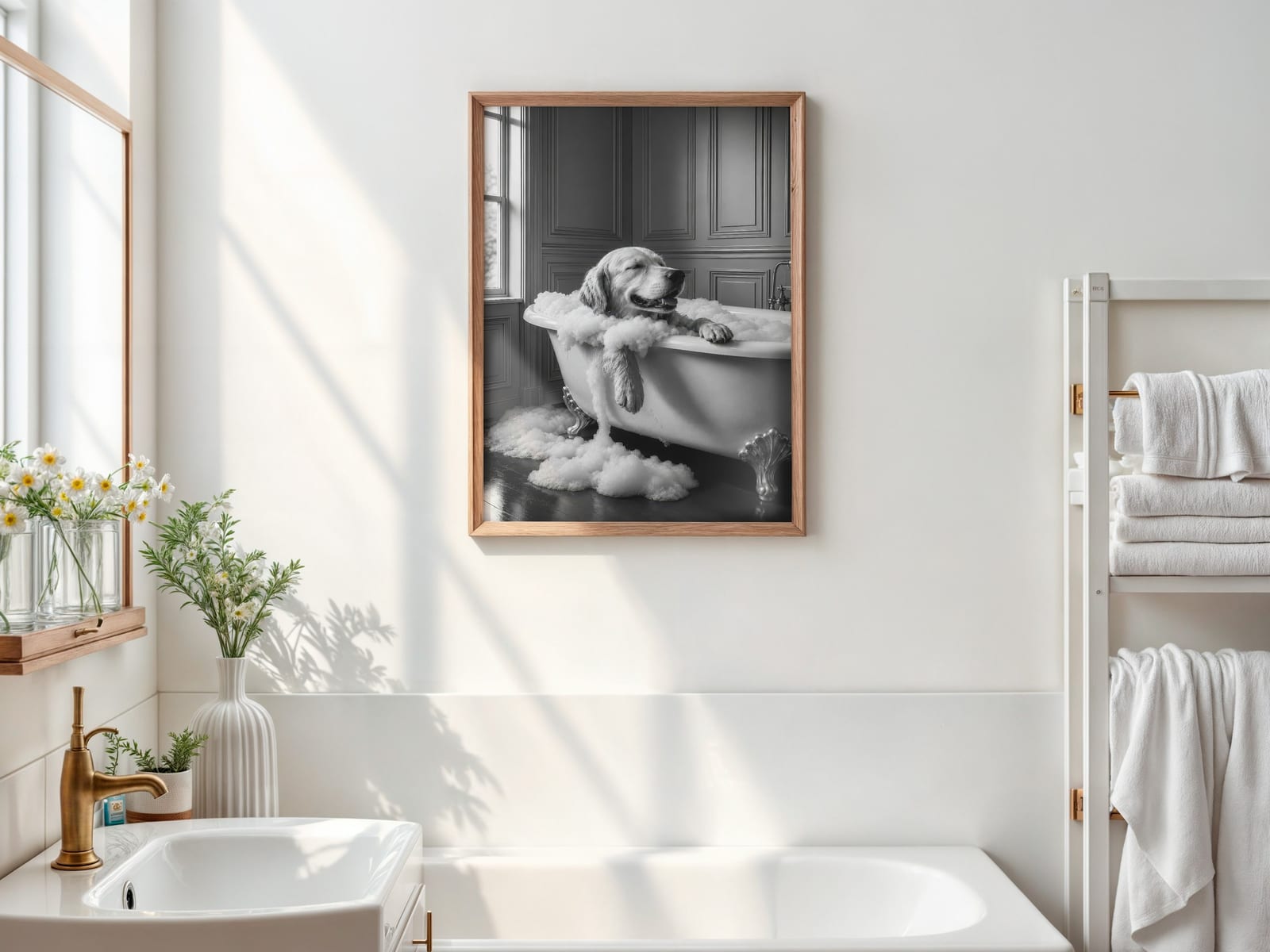 Golden Retriever Badkar Print
