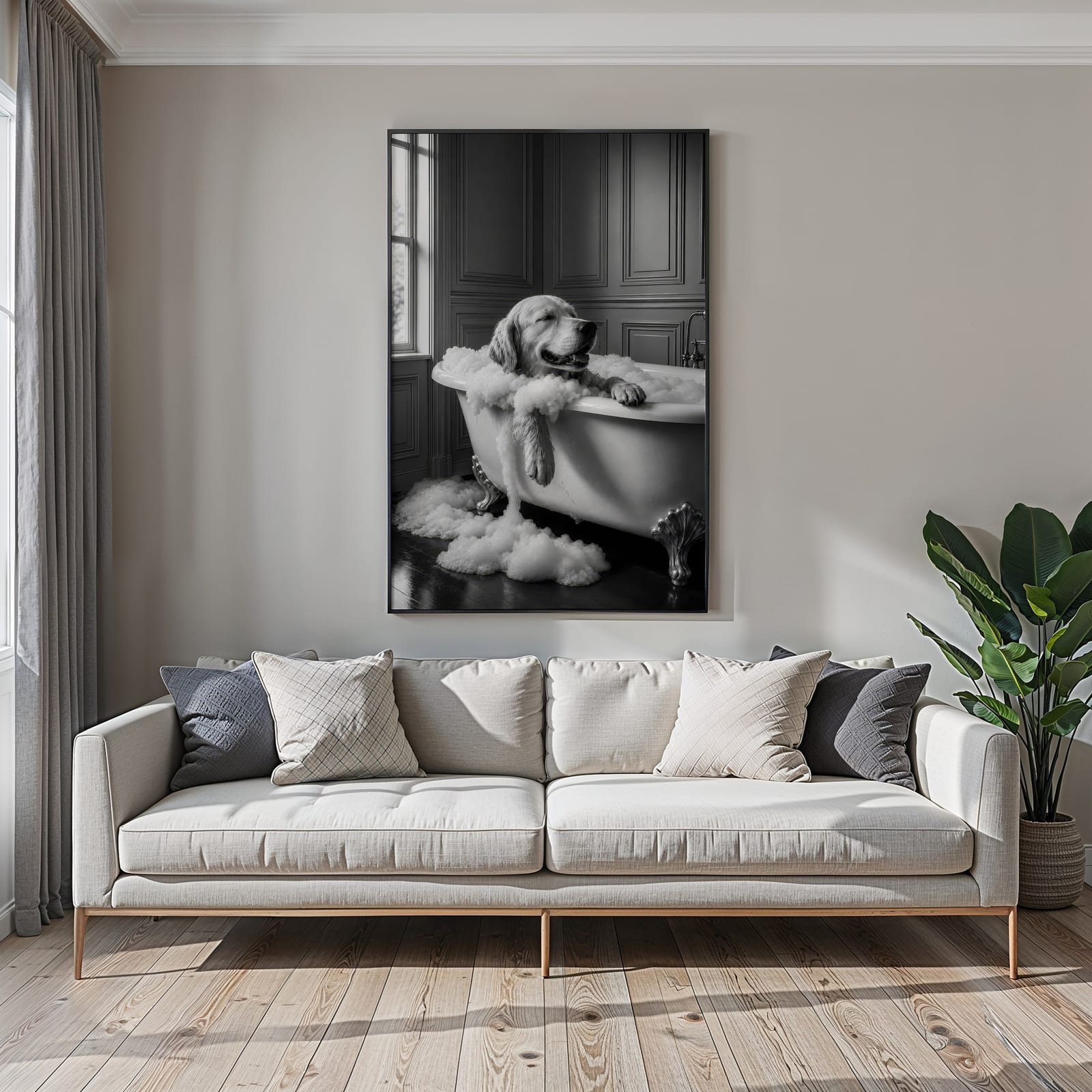 Golden Retriever Badkar Print