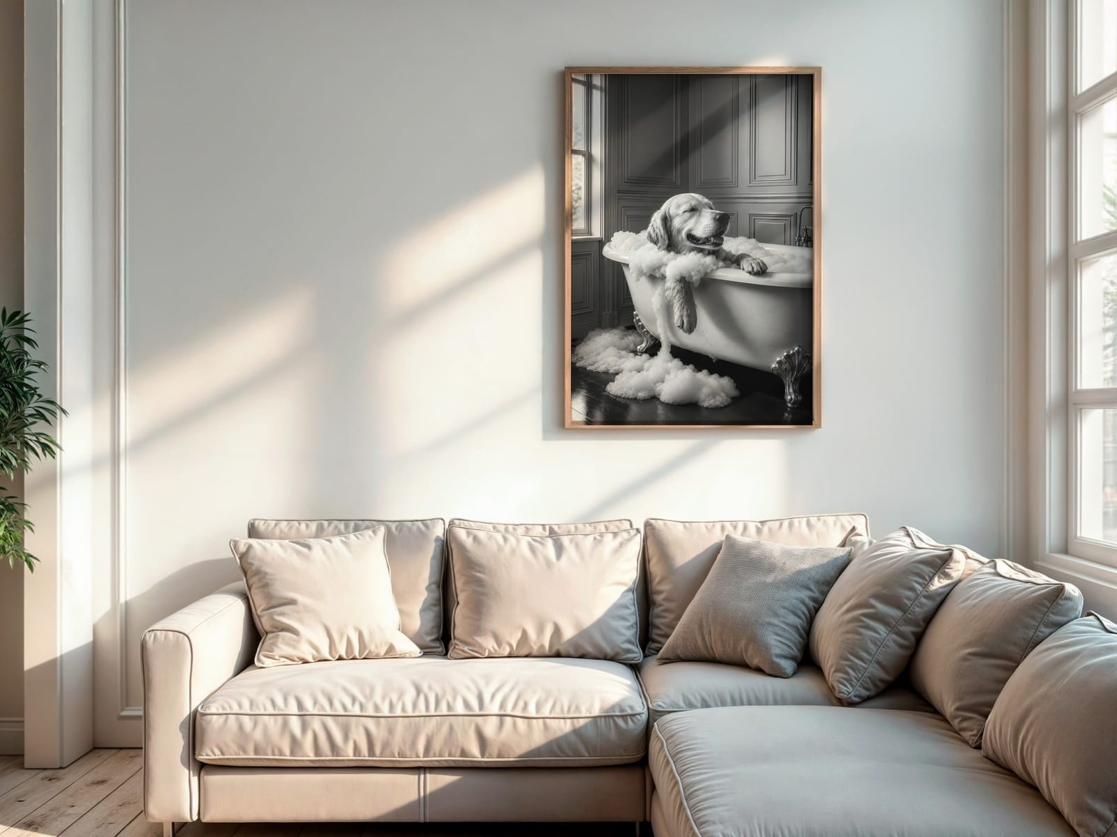 Golden Retriever Badkar Print