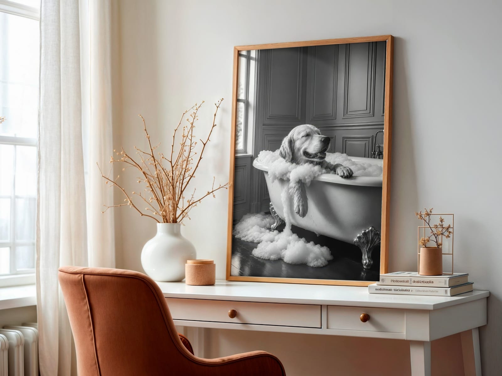 Golden Retriever Badkar Print