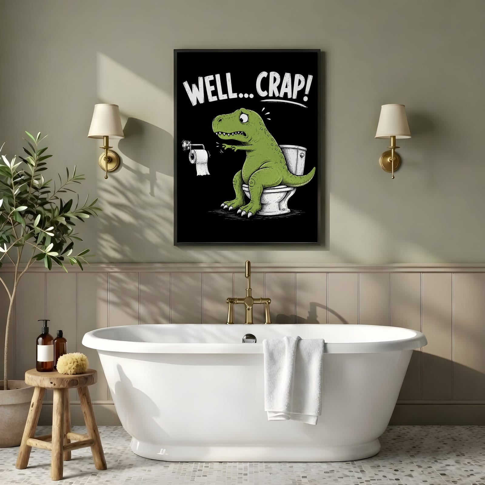 Dinosaur Toilet-plakat