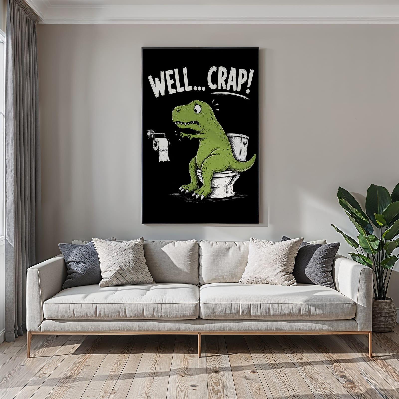 Dinosaur Toilet-plakat