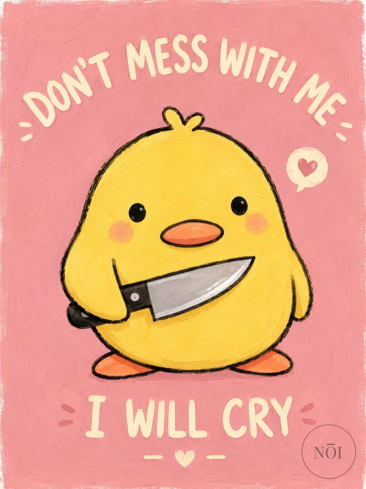 Lámina Meme Pollito Rosa — Poster (ungerahmt)