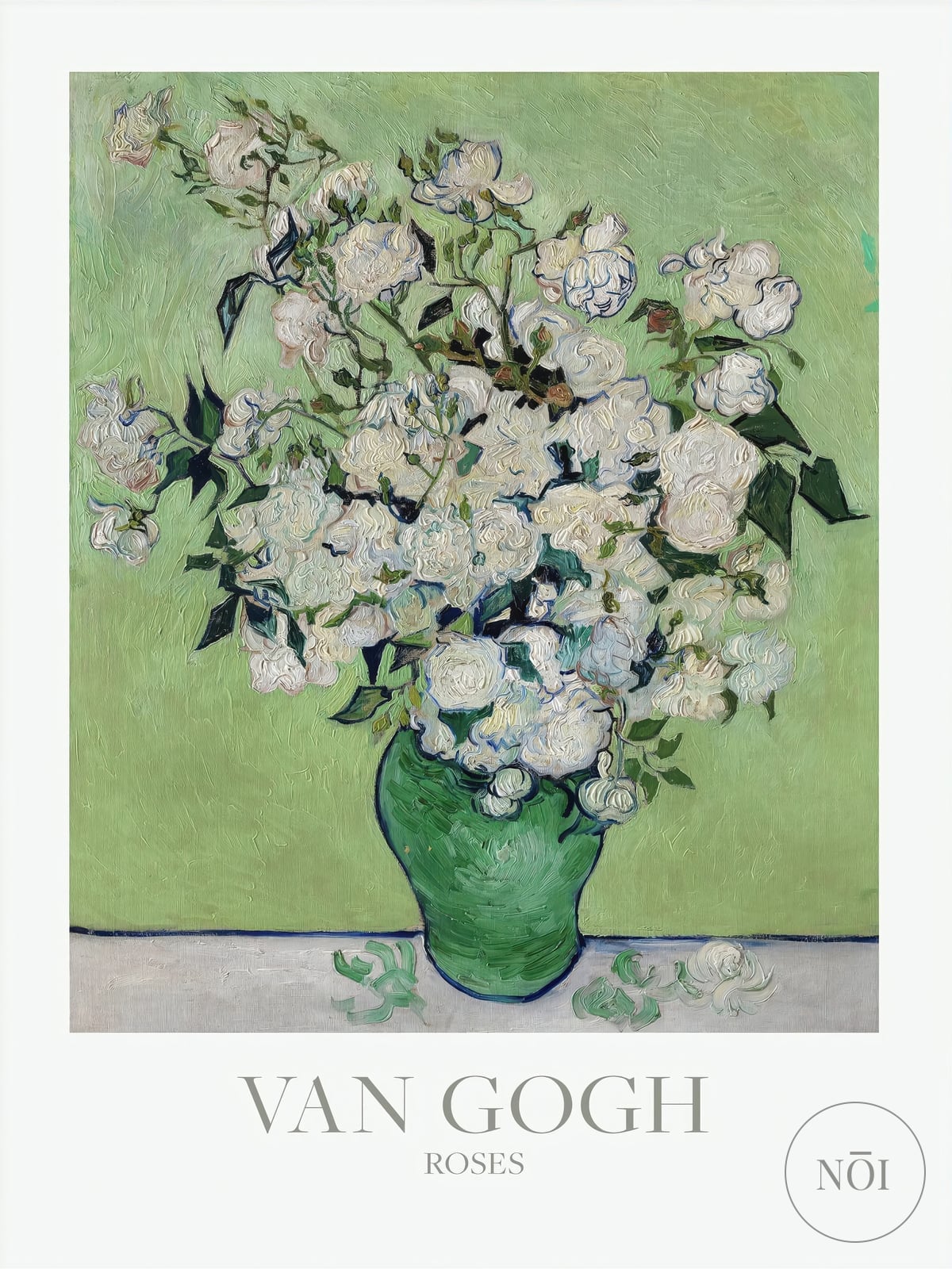 Van Goghs Rosen, Blumen-Kunstdruck, Wandbild Wohnzimmer — Poster (ungerahmt)
