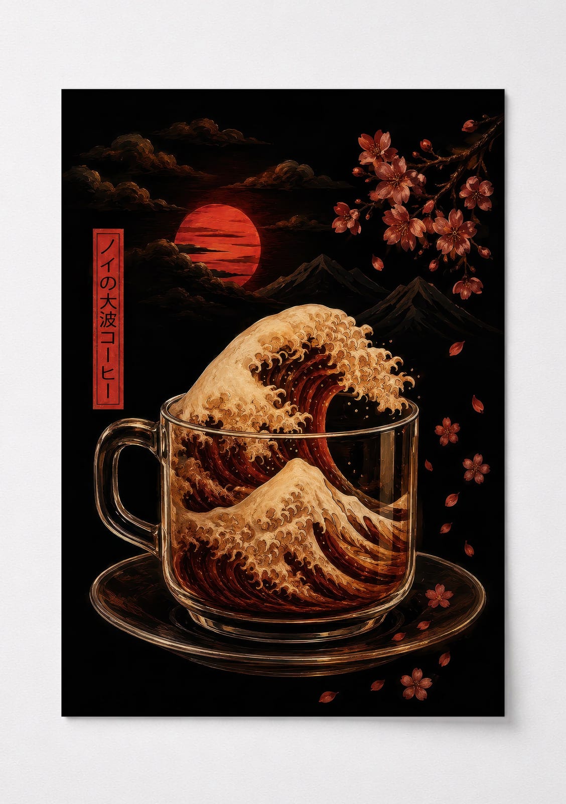 Coffee Wave-print