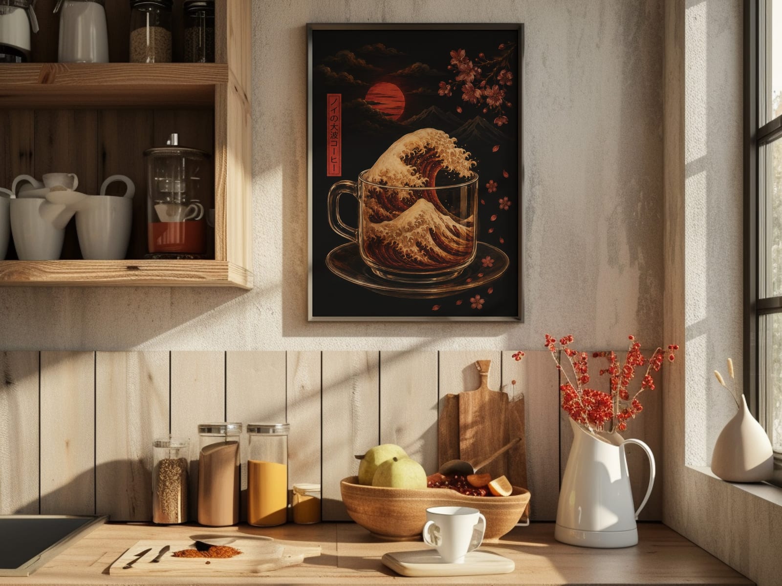 Coffee Wave-print