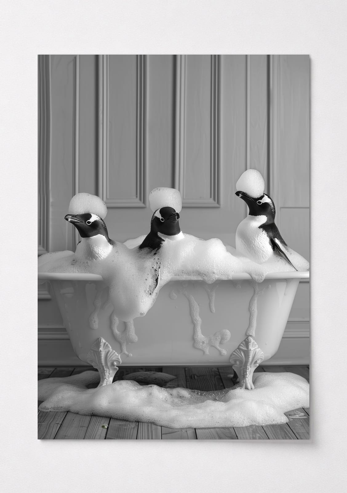 Stampa Pinguino nel Bagno