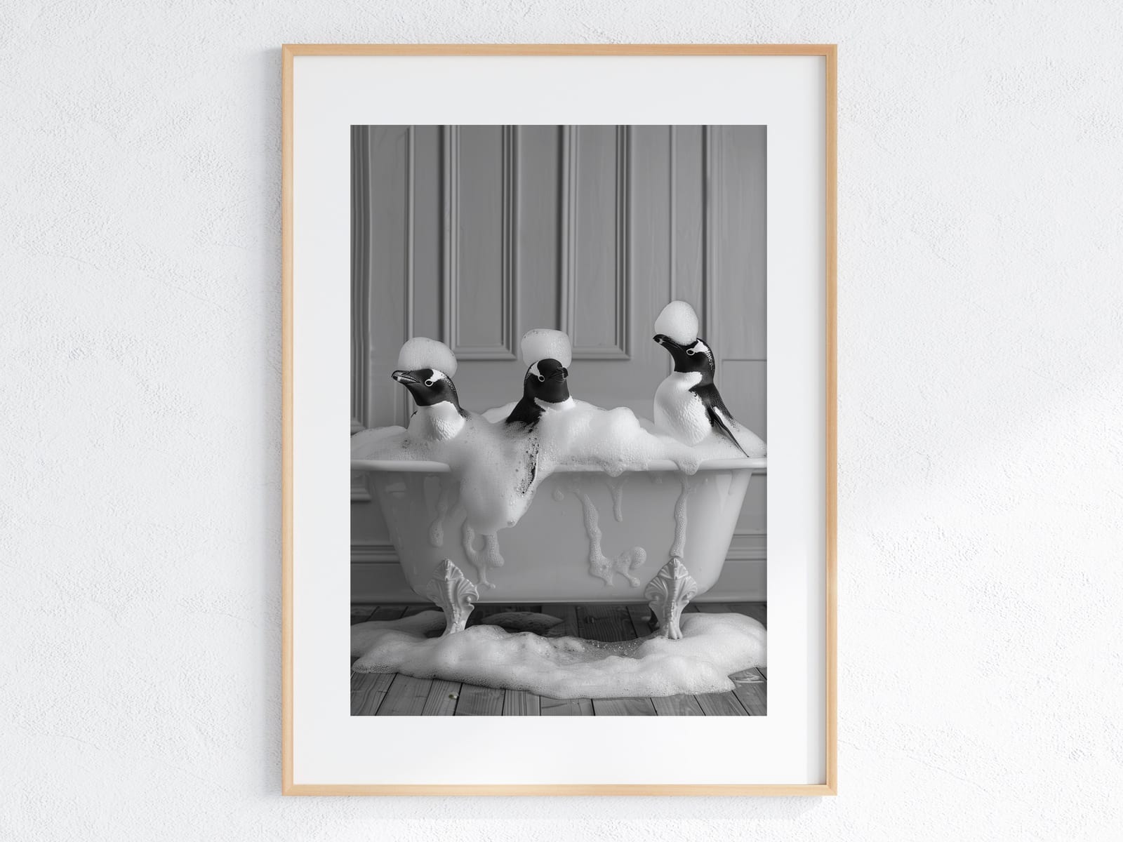 Stampa Pinguino nel Bagno
