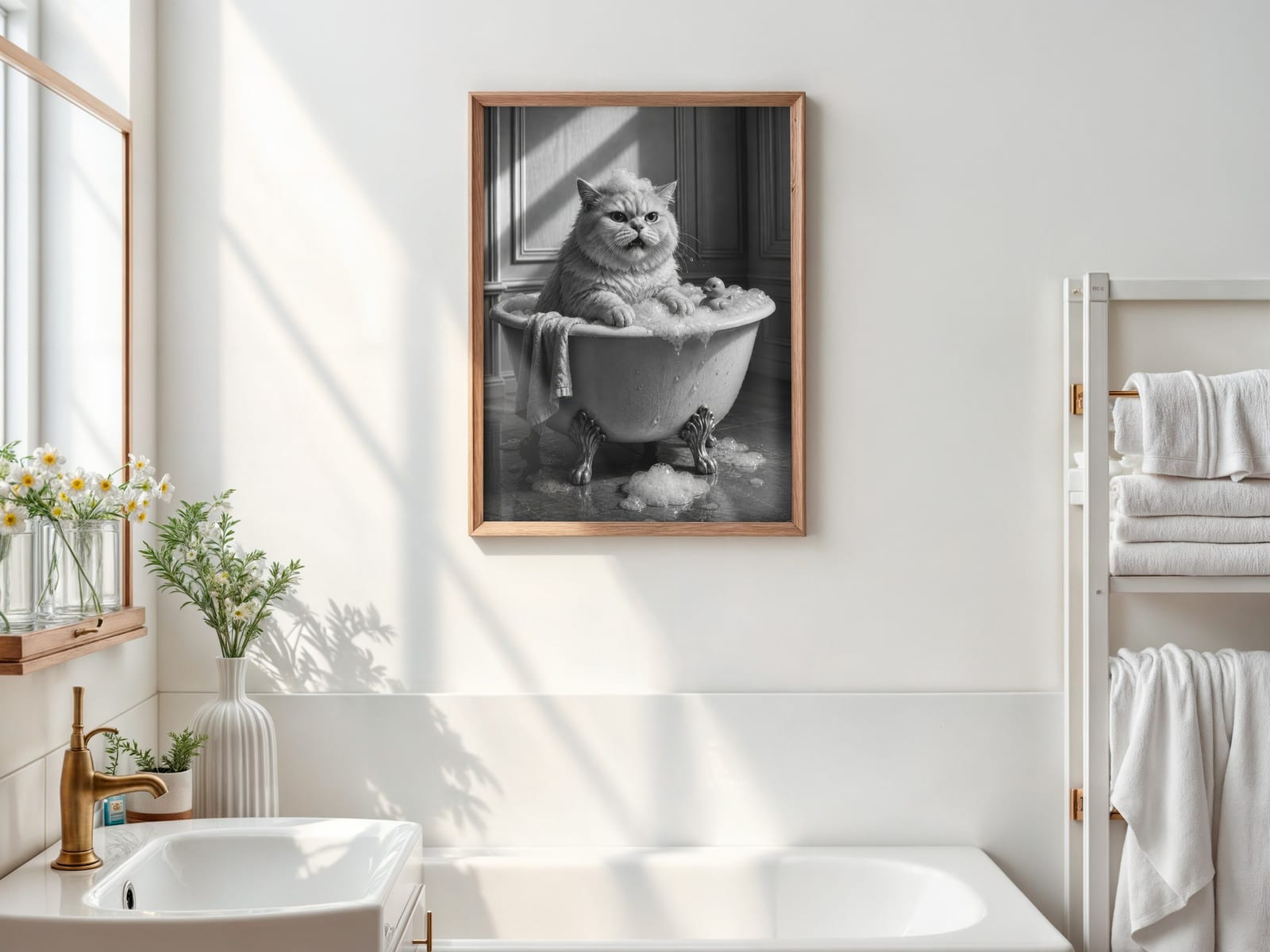 Affiche Chat dans la Baignoire