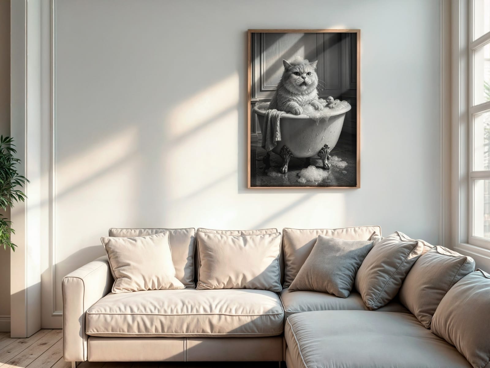 Affiche Chat dans la Baignoire